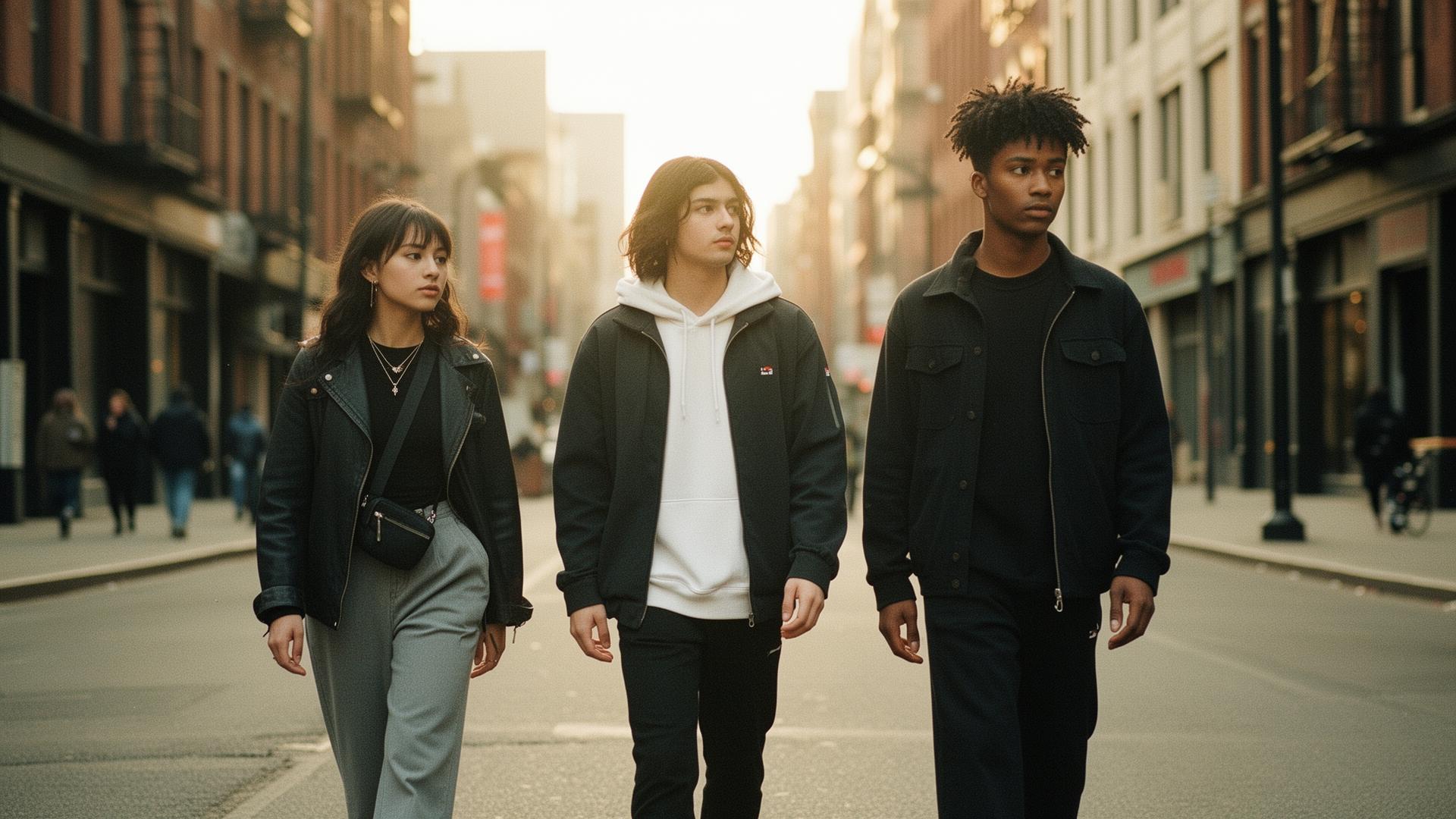 VernnikZ editorial — Gen Z friends in premium streetwear